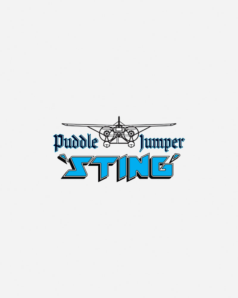 Logo featuring "Puddle Jumper 'STING'" with an airplane graphic.