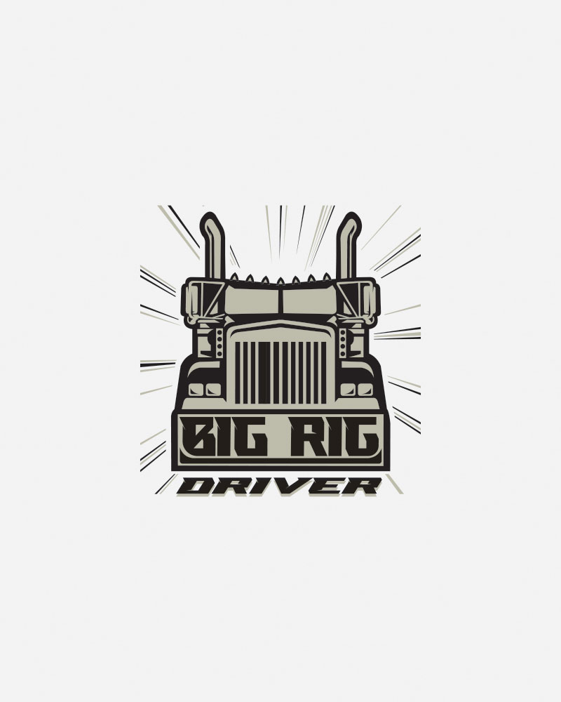 Logo featuring a big rig truck with "BIG RIG DRIVER" text.