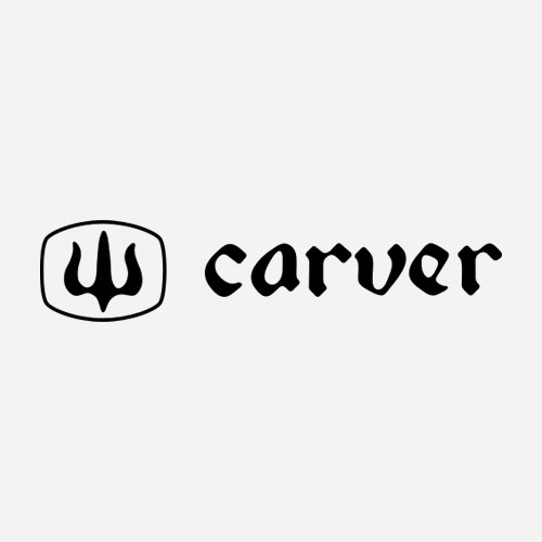 Carver logo featuring a trident symbol and stylized text.