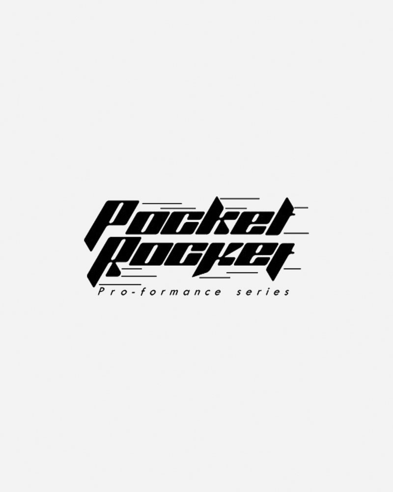 Black logo with "Pocket Rocket" and "Pro-formance series" text.