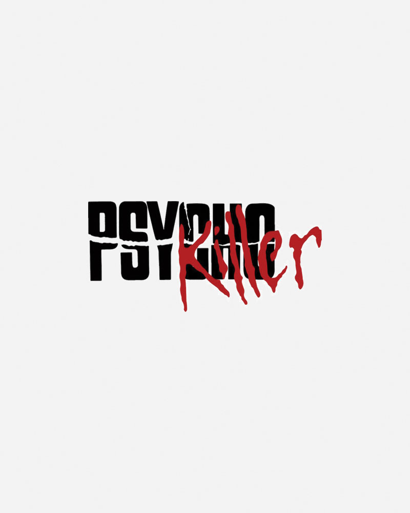 Black and red "PSYCHO Killer" logo on white background.