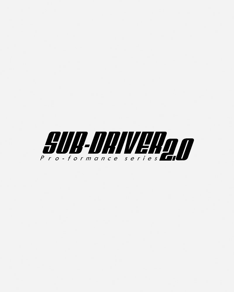 Black logo for "SUB-DRIVER 2.0 Pro-formance series" on white background.