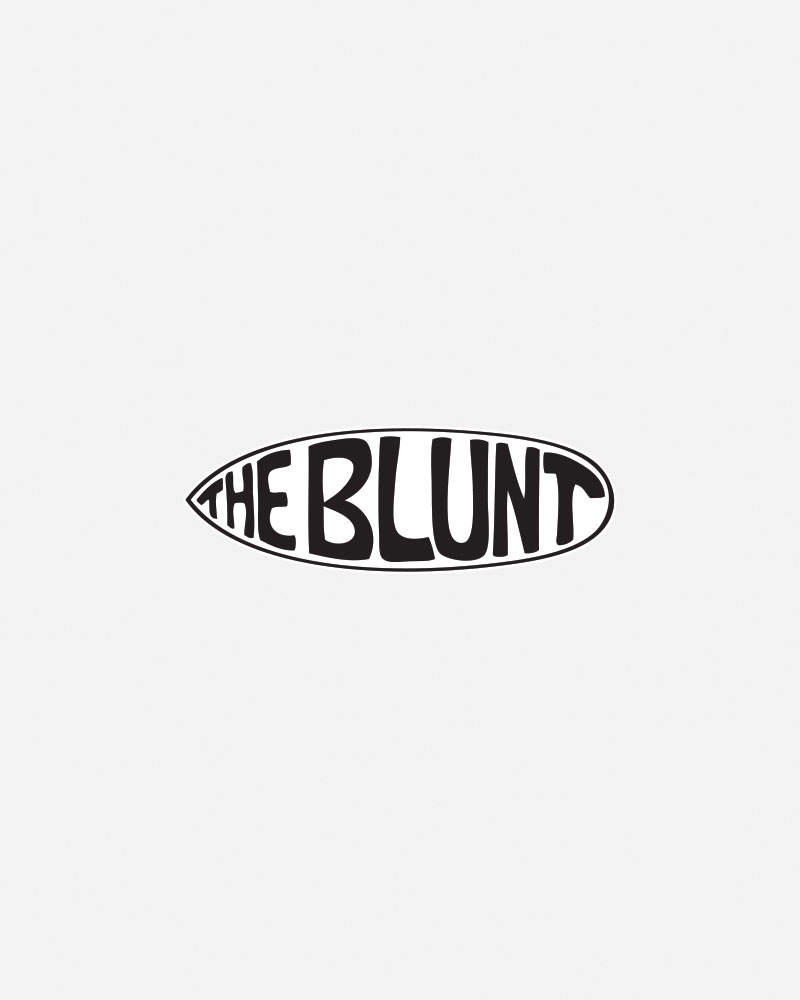 Black logo with the text "THE BLUNT" in a stylized font.