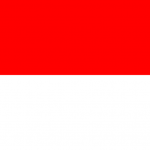 Red and white horizontal stripes, flag of Indonesia.