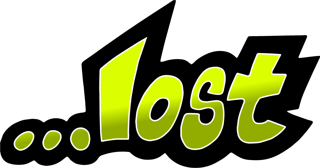 Green stylized text reading "...lost" on a black background.