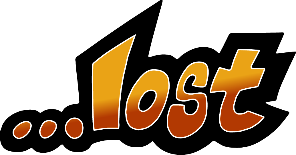 Text graphic featuring the word "...lost" in orange and black.